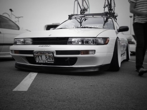 s13lover:  krushinonkoukis:  Unf that low, and that bike rack, and that white!  I would be happier i