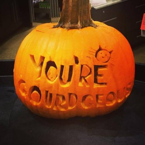 I carved the Apothecary&rsquo;s pumpkin at work. #YoureGourdgeous #pumpkin #halloween