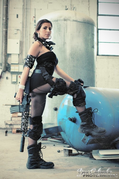 guns weapons girls pigtails