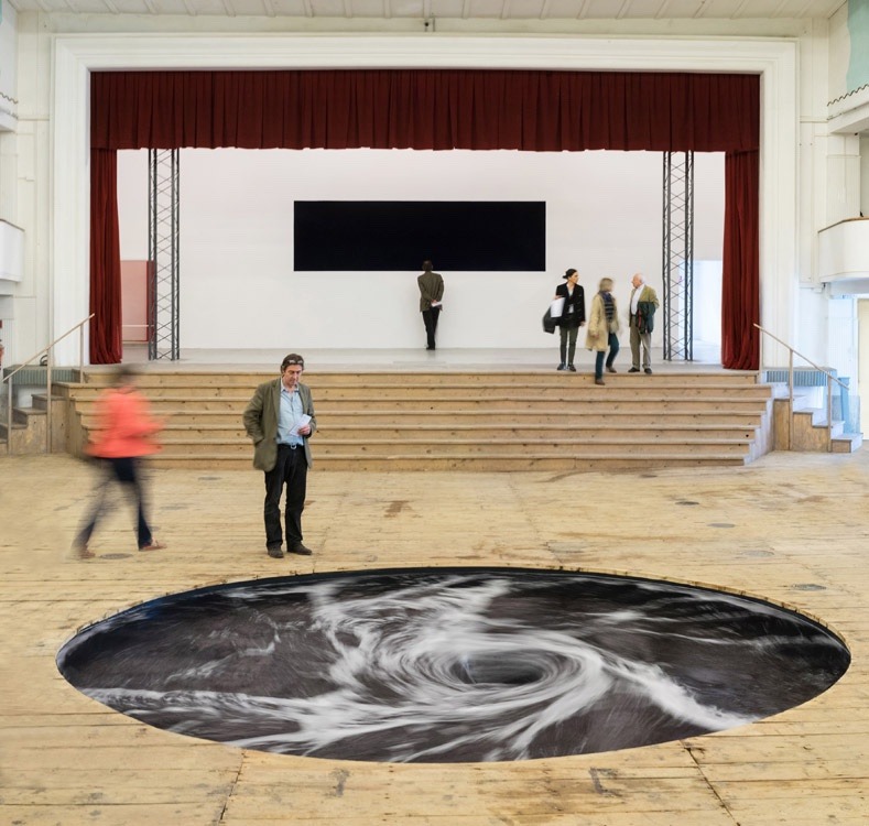 troq:  itscolossal:  Anish Kapoor’s Perpetual Black Water Whirlpool Installed in