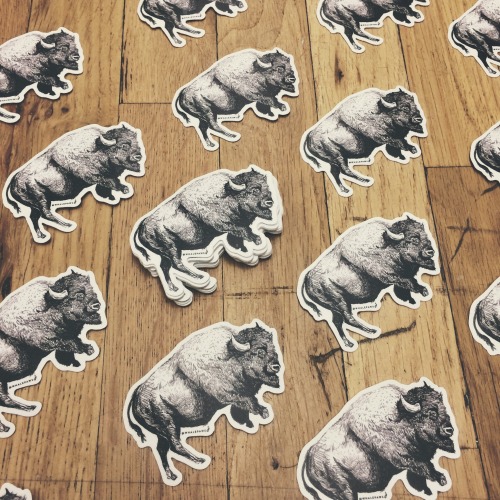 GET YOUR BISON STICKER BEFORE THEY’RE GONE!Treat Yo Self &ndash;&gt; $5 each!@whalepaws stickers: wh