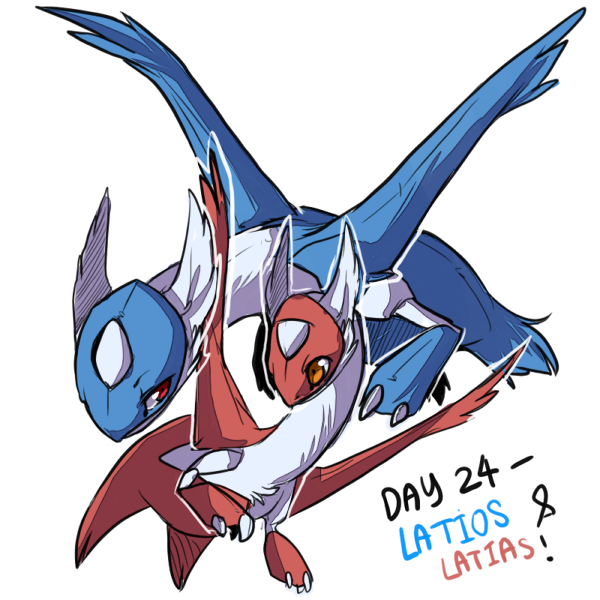 ryouven:  Day 24 Favorite Pokemon Design - Latios &amp; Latias Speaking of which,