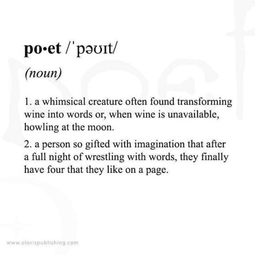 Having a couple poets on staff, we know the truth of this! :D