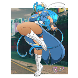 oki-doki-oppai:  Birthday gift i drew for @dragoonrekka Chun Li ushi 