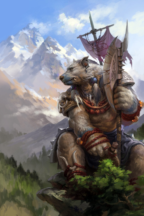 superfurryfuntime:  monsteroll:  (via Chaos dawn——Bear guard by orange1982104 - Kai Li - CGHUB)  