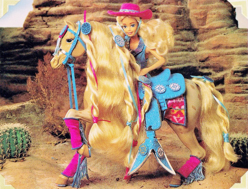 Western Fun Barbie, Sun Runner, Ken & Nia (1989) from Barbie Magazine 1990