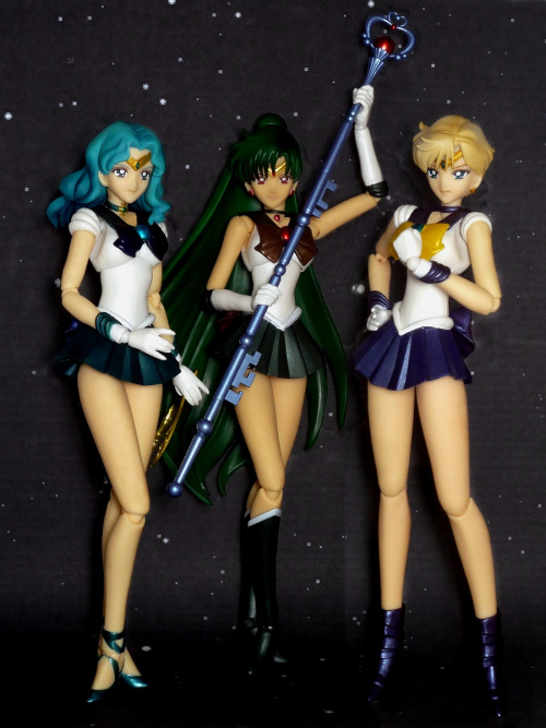 Sailor Moon S.H. Figuarts outers - Sailor Uranus, Sailor Neptune, Sailor Pluto