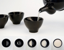 spacetea:  culturenlifestyle:  Moon Glass: A Ceramic Cup That Showcases the Different Phases of the Moon the More You Drink From It South Korean design studio Tale Co., Ltd. has created an ingenious ceramic liquor called the Moon Glass, which displays