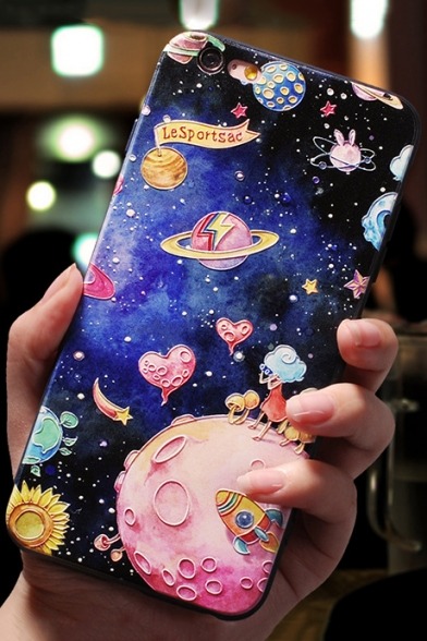 zanyfirewo: The Exploration of Space iphone Case  Moon Girl  //  Space Rocket 