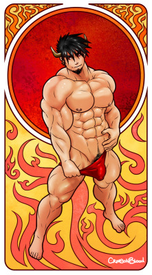 baraflux:  Muscle in Flame by CrimsonBlood on pixiv