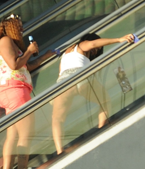 Porn photo Twerking on the escalator at Flamingo and