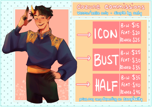 Commissions Open! 3/5Opened my commissions now. More info at https://linktr.ee/cozune If you’re inte