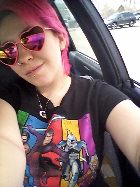 incredulous-believer:princess-anakin:Wearing my favorite shirt ever!!!Pretty fly for a Jedi! ;D