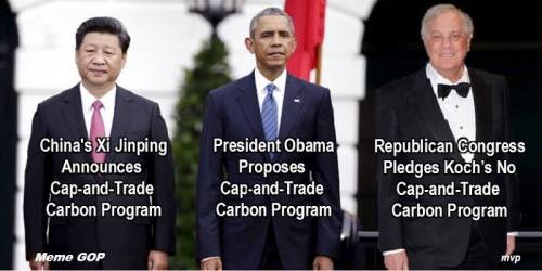 liberalsarecool: robertcmmacgregor: David Koch had the Republicans in Congress sign a No Carbon Tax 