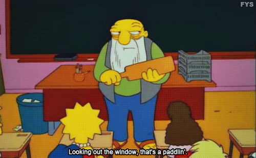 fyspringfield:  Not following this blog, that’s a paddlin’.