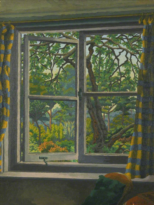 Through a Cottage Window, Shipley, Sussex  -  Charles Ginner  1930 