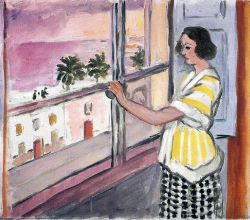 womeninarthistory:  Young Woman at the Window Sunset, Henri Matisse
