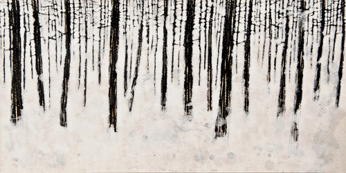 Loïc Arnaud | on Tumblr from the series forest, emulsion, oil and carbone on paper, 7.8&rsq
