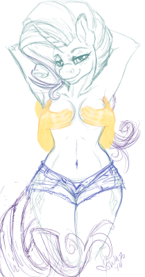 Rarity pin up sketch for Eldobo ^_^ This