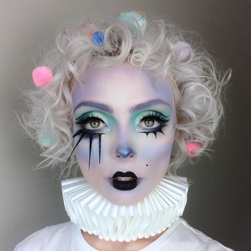 Pastel clown ☁️ #Halloween look by @beautsoup featuring #Velvetines in WISTERIA and THISTLE.