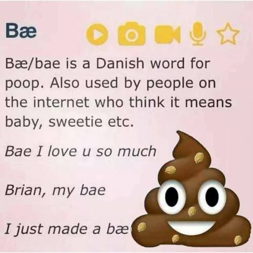 Just a friendly reminder to all of you out there that use this good awful word!!! 😂 💩 #baeisshit #baeisshitindanish