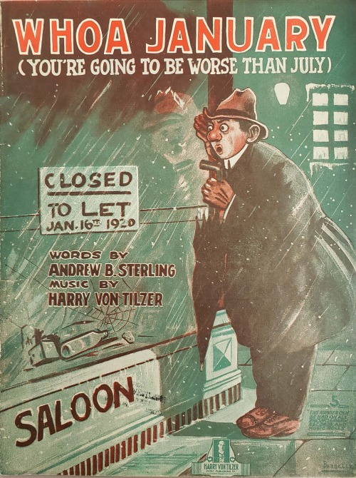 Cover from: Von Tilzer, Harry, 1872-1946. Whoa January (you’re going to be worse than July). N