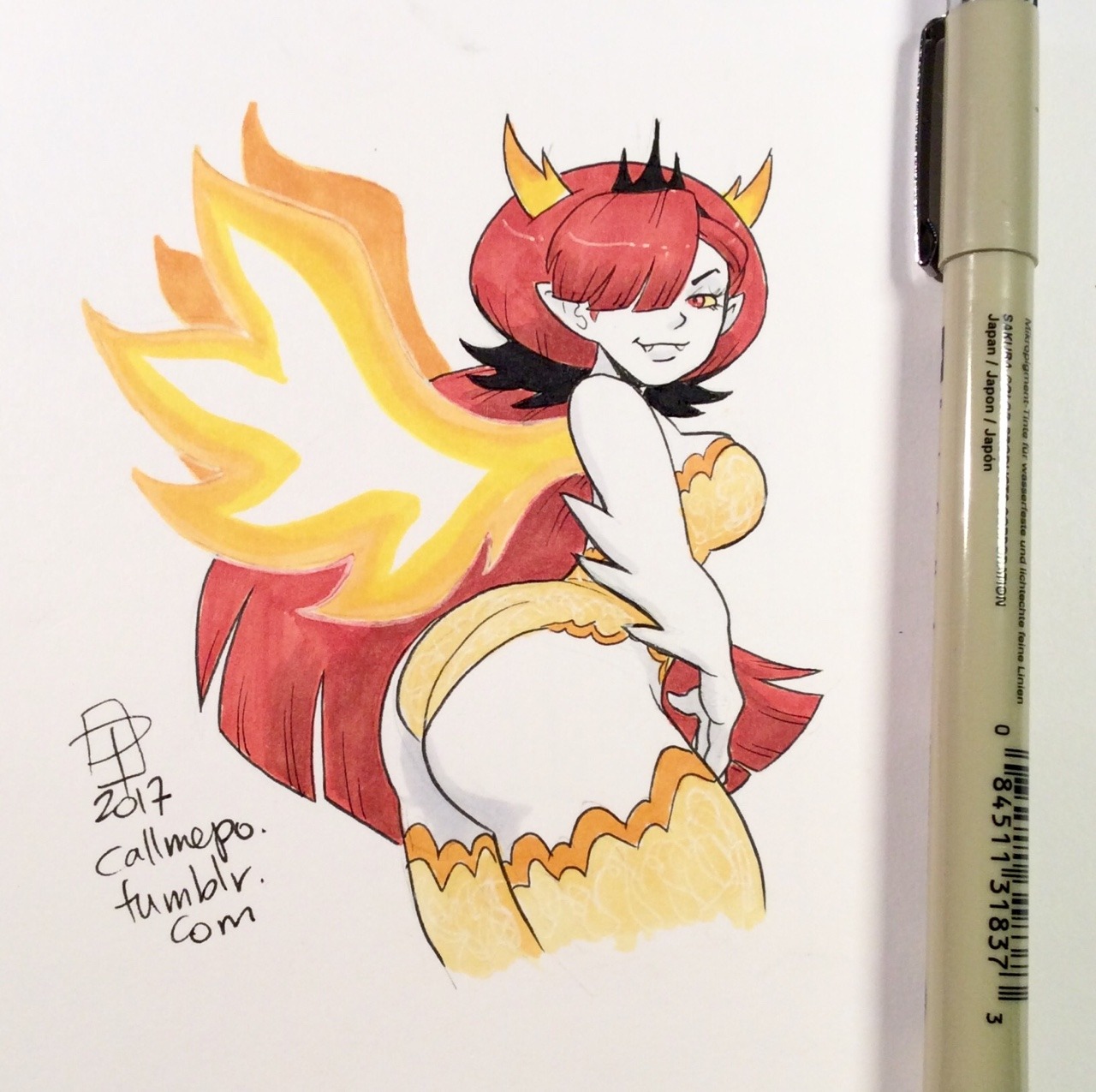 callmepo: Tiny doodle of Victoria’s Secret Alt Angel Hekapoo.   [Come visit my