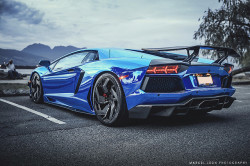 automotivated:  CHROME BLUE AVENTADOR by Marcel Lech on Flickr.