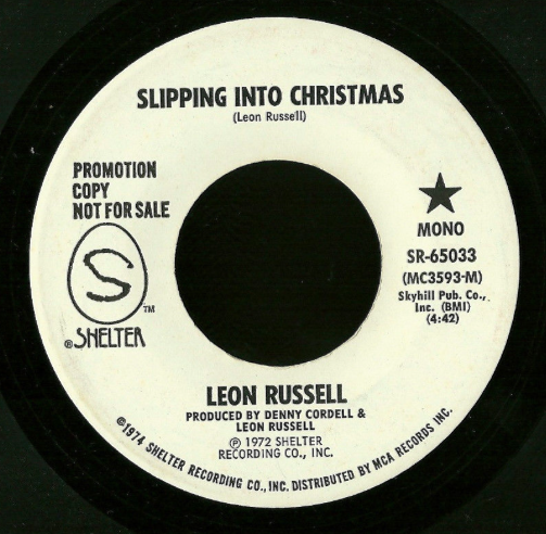 classicwaxxx:  Leon Russell “Slipping Into Christmas” Promo Single - Shelter