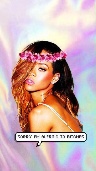 rihanna lockscreencredit to @slayscreenlocksplease appreciate my work and reblog if you usedont repo