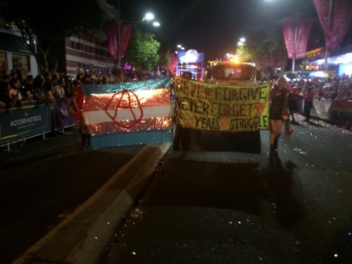 Warrang / Sydney, So-Called Australia: Unauthorised Protest at the Mardi Gras 2018 Parade by Pink Bl