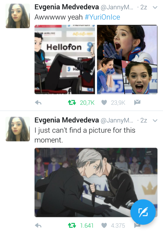 yaoionice: literally-a-piece-of-trash:   you know what gives me life? actual  figure skaters watching yuri on ice (just… look at this dork. no 1 yoi fan)   I love YOI so much ♡ 