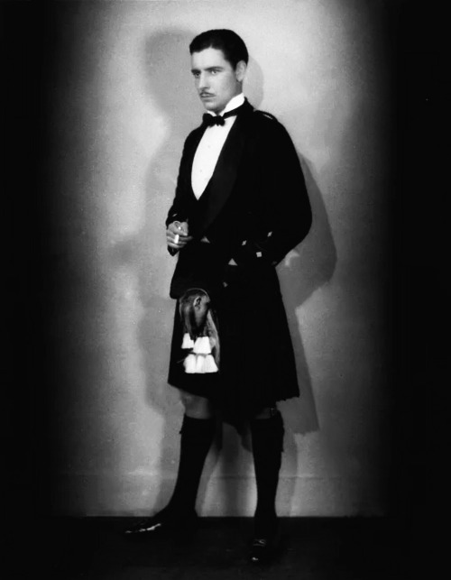 Ronald Colman portrait in kilt.