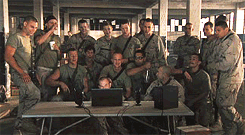 captnsteve:  Despite the frictions, Fick believes in the men he commands. “I have the best platoon,” he says repeatedly. Away from his men, Fick cannot talk about them without smiling.  - Evan Wright, Generation Kill 