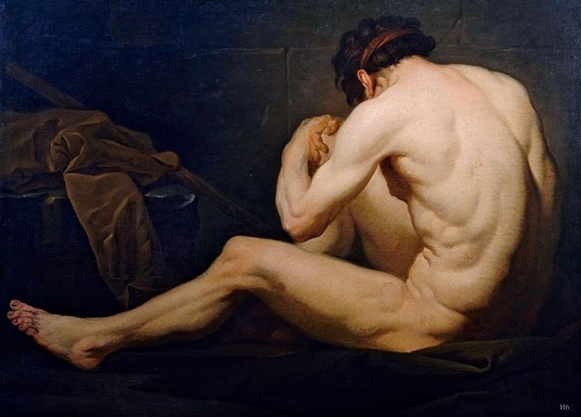 Academic Male Nude.  18th.century.Michel Francois Dandre-Bardon. French 1700-1783.