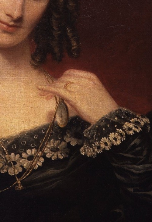 marie-duplessis:Details of women’s hands in Victorian portraits click on the picture to find the nam