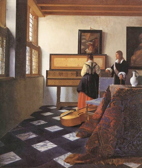 A Lady at the Virginals with a Gentleman, 1665, Johannes Vermeer