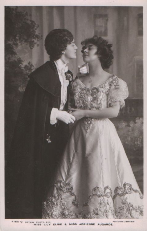 wlwvintage:Postcards of Edwardian actresses who I like to think were having some kind of lesbian lov