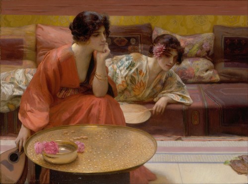 blondebrainpower:H. Siddons Mowbray - Idle Hours, 1895