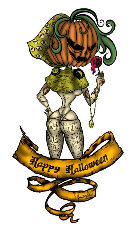 neverlandofthesatanakia: TRICK OR TREAT BABY!!! HAPPY HALLOWEEN WITH SEXY LADY PUMPKIN!!! To all my 