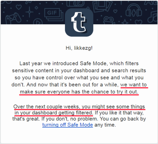 TUMBLR IS FORCING SAFE MODE ON porn pictures