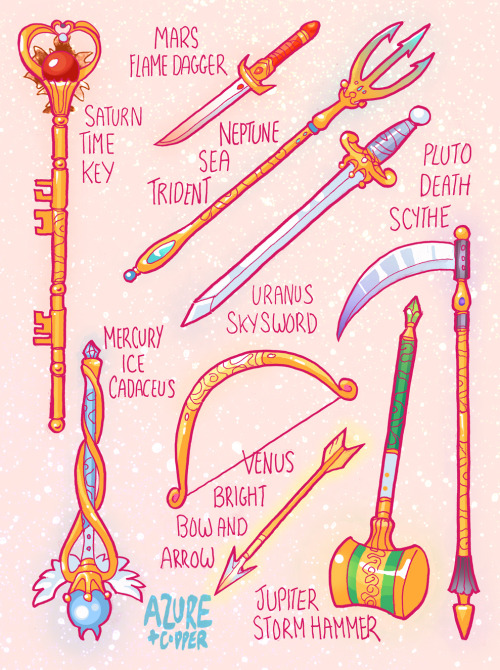 azurecomics:-EGM All Items and WeaponsHere are the items and weapons for my Gender Swap Sailor Moon 