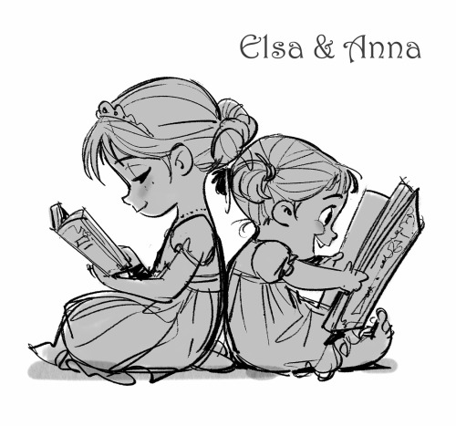 princehans: Baby Elsa &amp; Anna - from Jin Kim’s blog