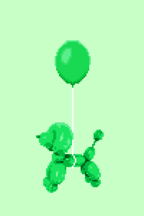 balloonart × pixelart : balloondogバルーンアート × ドット絵：バルーンドッグ