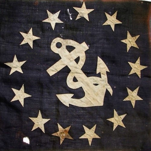 kieljamespatrick: Nothing says nautical better then a perfectly weathered Antique RI flag