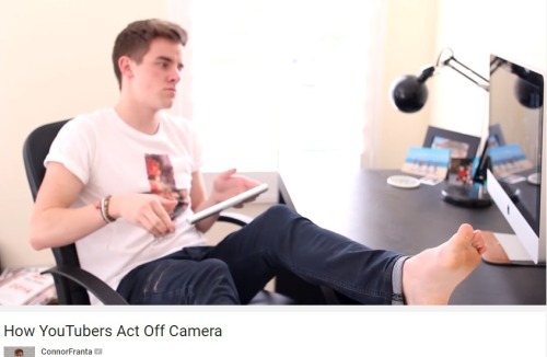 famousfeetandpits:Who knew Connor Franta had feet this amazing hidden in those shoes? From his video