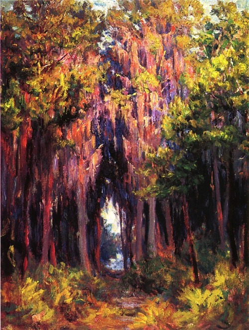 John Ottis Adams - Hanging Moss, St. Petersburg c.1914-1915. Oil on canvas.