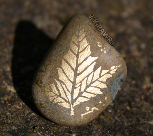 darkersolstice: kiraraneko: Painted Fossil Rock Magnets on Etsy! These magnets are made using river 