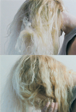 sighings:  gallowhill:  Marijke van Warmerdam - Stills from Blondine performance, 1995  i like this a lot