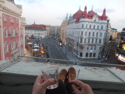 arcticmonksy:  i miss prague a lot and the nights we spent on the balcony watching the sun go down and smoking cigarettes 